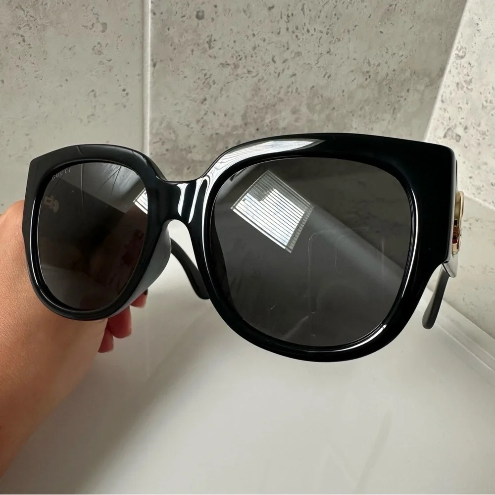 Gucci Black 55mm Square Sunglasses